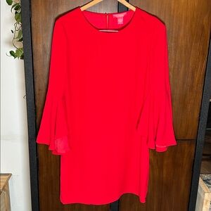 Catherine Malandrino Ruffle Sleeve Shift Dress